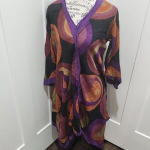 Colorful Abstract Patterned Kimono